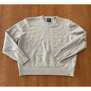 Johnnie-O Women’s Light Gray Ronald 100% Merino Wool Sweater XL Quiet Luxury